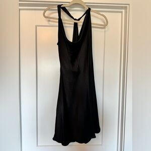 Sleek Black Slip Dress